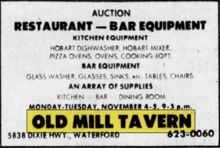 Cascade Motel (Olde Mill Inn on the Lake) - Nov 1974 Auction Off Old Equipment (newer photo)